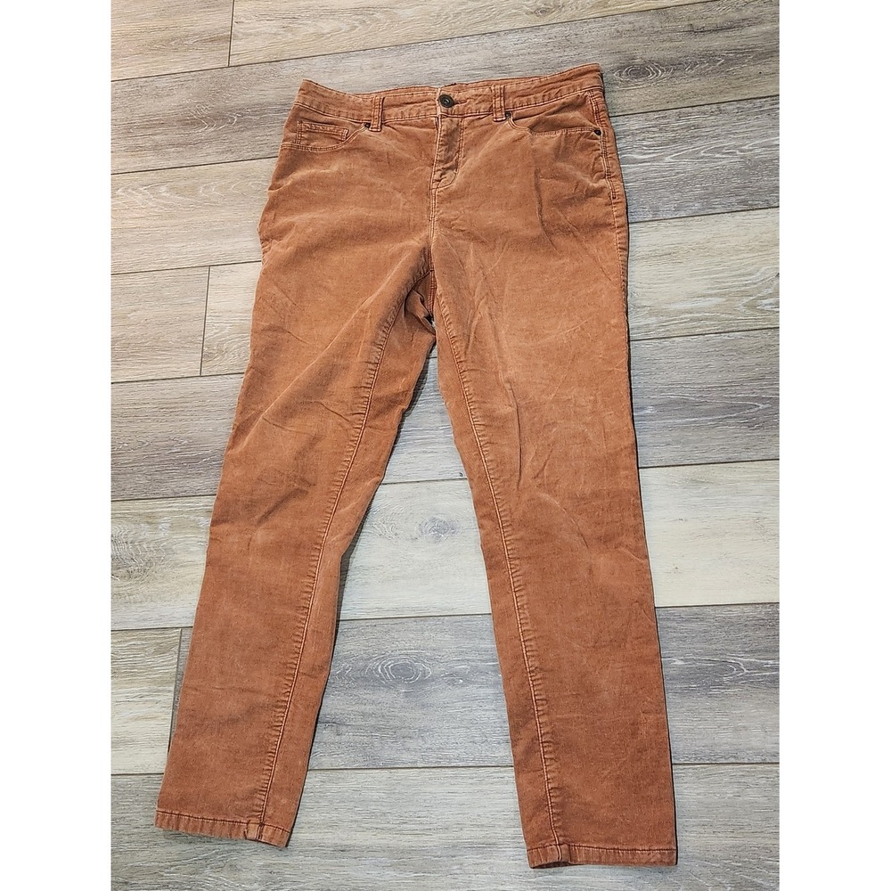 Style & Co Women's Rust Corduroy Pants - Classic Straight Fit Size 10 Petite